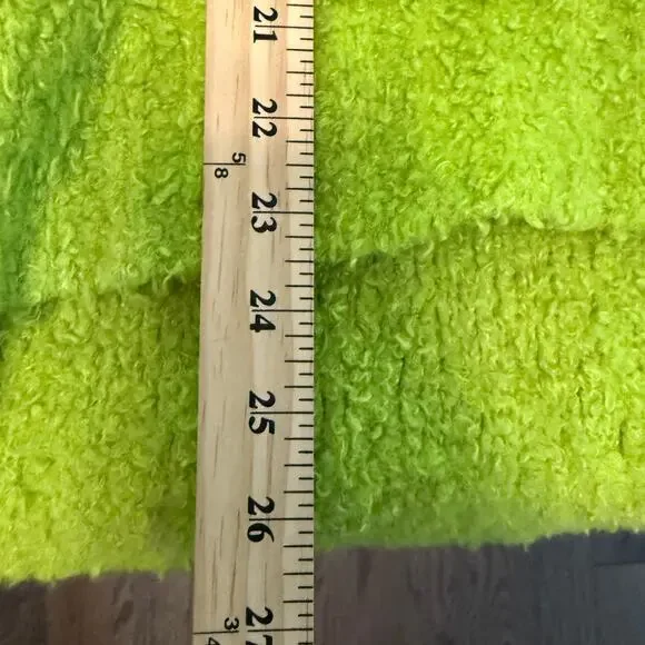 Free People Oversized Sweater Wool Blend Teddy Tunic Green Size XL Preppy Boho - Picture 8 of 9